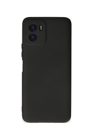 Vivo Y15s Kılıf Siyah Renk First Yumuşak Esnek Silikon Kapak Siyah