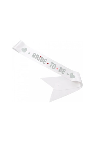 Bride To Be Kuşak. 160 Cm x 6 Cm - Gümüş