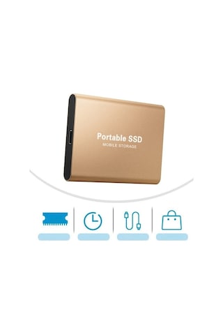 Moly Harici Ssd 2tb Usb 3.0 Altın 75x58mm, Hızlı Depolama Çözümü