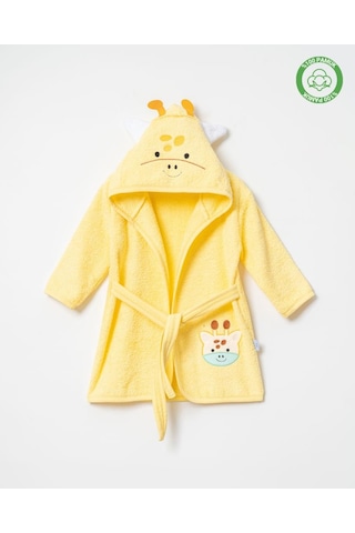Zürafalı Bornoz Sarı Sarı