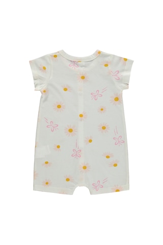 Civil Baby Kelebek Çiçek Empirme 6-18 Ay Tulum - Ekru