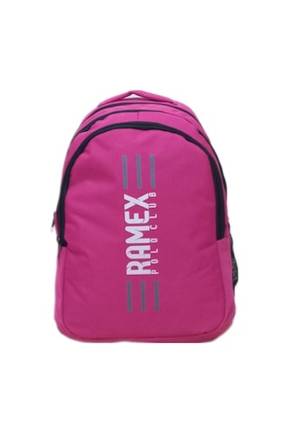 Unisex Pembe Ramex Sırt Çantası Büyük Boy Seyahat Okul Çantası Su Itici Pembe