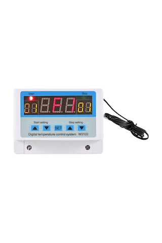 Geeksen W3103 Akıllı Sıcaklık Kontrol Cihazı -50 110 C Ölçüm Aralığı, 10a/dc12v, Dijital Gösterge, Otomatik Regülasyon