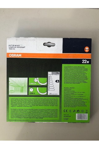 Osram 22w/827 Sarı 1800 Lümen T5 Simit Floresan Dış Çap:22cm