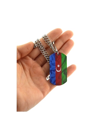Asker Künyesi Azerbaycan Bayrak Antik Gümüş