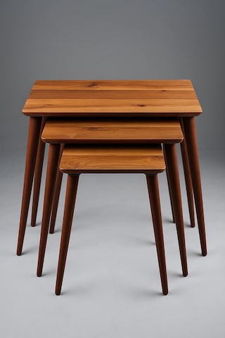 İstanbul 3'lü Zigon Sehpa %100 Mdf Ceviz/urartu