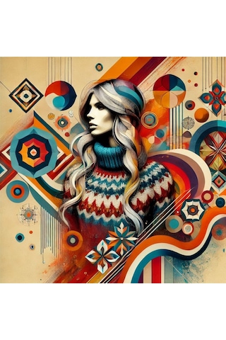 İskandinav Soyut Tablo Set Çerçevesiz 50x50cm Pvc Tablo 4'lü Set 017 Her Bir Tablo 50x50cm Büyüklüğündedir.