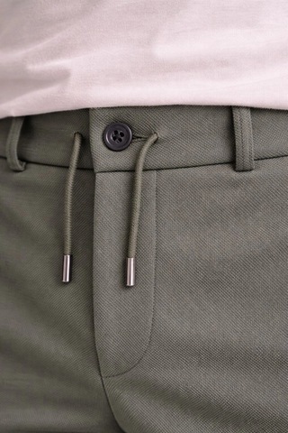 Wear Vexel Erkek Diagonel Mikro Dokulu Duble Paça Cepli Pantolon , Modern Kesim - Haki Çok Renkli