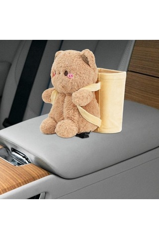 Createtech Ve Suntek Araba Mendil Kutusu 2'si 1 Arada Ev Çöpü Çok Renkli