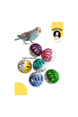 Kuş Oyuncak Zilli Top 3'lü Kuş Oyuncak
