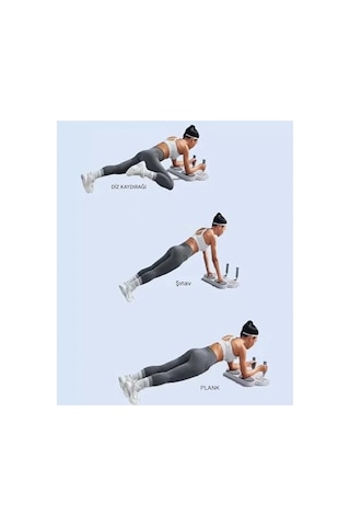 3'ü 1 Arada Şınav Tahtası Push-up Standı + Direnç Bandı + Plank Destekli Egzersiz Aleti
