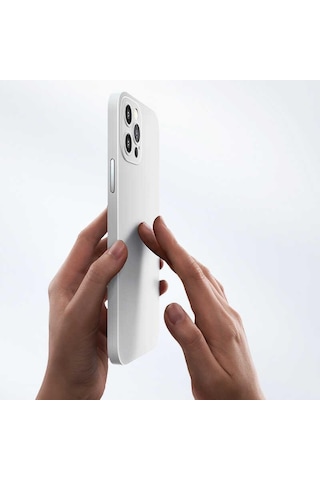 Apple Uyumlu iPhone 12 Pro Max Kılıf 360 Derece Full Koruma Kılıf Beyaz