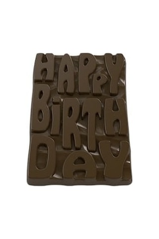 Happy Birthday Mutlu Yıllar Polikarbon Çikolata Kalıbı Renksiz