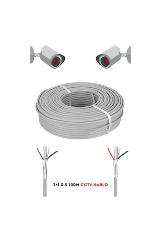 Fury 2+1 0.5 Mm 100 Metre Cctv Kablo Güvenlik Kamera Kablosu