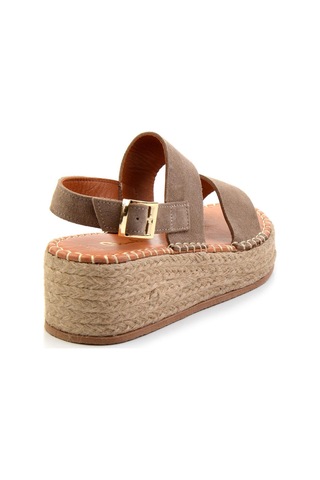 Bambi Vizon Leather Kadın Sandalet K05666030302 Vizon