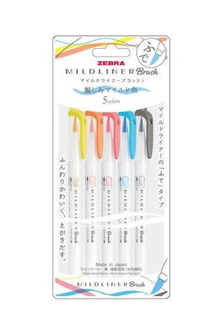 Zebra Mildliner Brush Pen Çift Uçlu Fosforlu Kalem N-5c-n Diğer