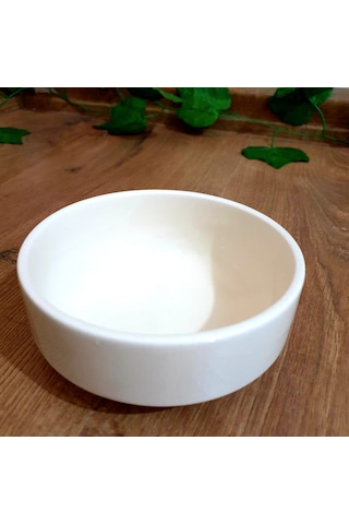 Seramik Kase Krem Rengi Çok Amaçlı Kap Çap 12 Cm Hacim 236 Ml