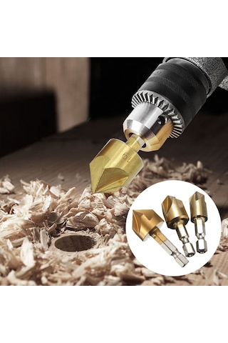 6 Adet Pah Havşa Pah Matkap Ucu 1/4 "hex Shank 90 Derece Ahşap Pa