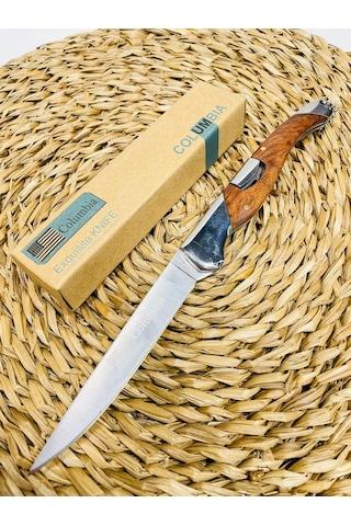 Columbia Marka AhşapKasa Kamp Çakı //25cm-A030 Kahverengi
