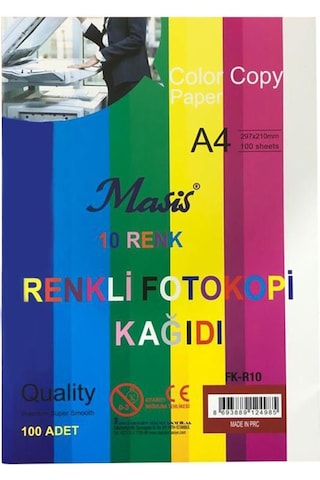 Masis 10 Renk Renkli Fotokopi Kağıdı