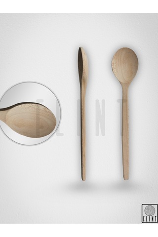 Gürgen Ağacı El Yapımı Tahta Ahşap Kaşık Mutfak Yemek Kaşığı 35cm