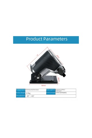 Hombey Ahşap İşleme Uçaklı Makine Alüminyum Tabanı - 45 Derece Ayarlanabilir, Keskin Oluk Açma, Evrensel Uyumlu Aksesuar