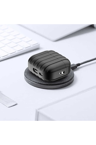 Apple Uyumlu AirPods Pro 2 Zore Airbag 30 Şeritli Bavul Tasarımlı Kılıf 001