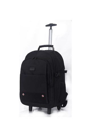 Classone Vıp Travel Serisi Trol-vıp100 Tekerlekli Trolley 17,3,15,6,14 Uyumlu Sırt Laptop Çantası - Siyah Siyah