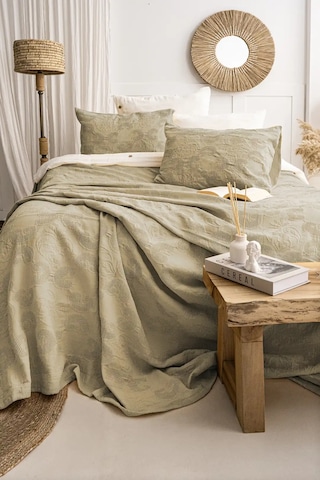 Şaheser Home Collection Yatak Örtüsü Çift Kişilik İt Haki Renkli