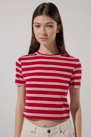 Lee Slim Fit Dar Kesim Bisiklet Yaka Kısa Kollu Crop Renkli Esnek Tişört L231105900 Çok Renkli