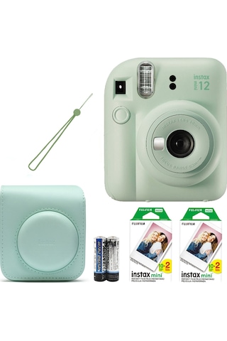Fujifilm Instax Mini 12 Fotoğraf Makinesi + Askı + Pil + Çanta + 40'lı Film