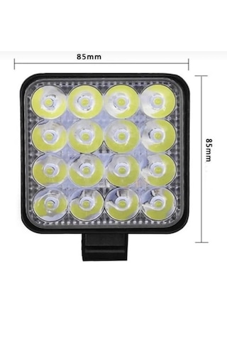 Point 4 Adet 16 Led Off Road Iş Makinesi Kamyon Traktör Projektör Çalışma Ve Sis Lambası 48 Watt 12v 4 Adet