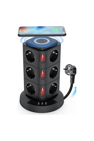 Akıllı Priz 12xpriz 3xusb 2.4 Amper Wireless Kablolu Priz
