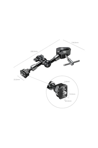 Smallrig 5310 Magic Arm Yengeç Şeklinde Kelepçeli 7'' Siyah