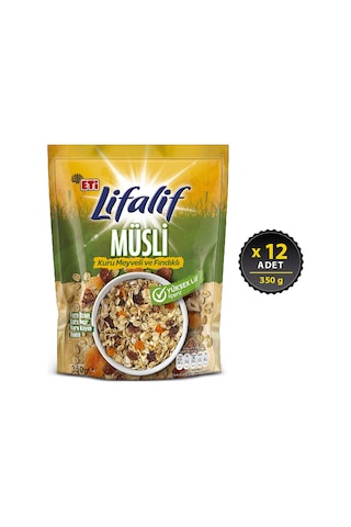 Eti Lifalif Kuru Meyveli ve Fındıklı Müsli 12 x 350 G