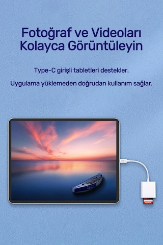 Type-c Sd Tf Microsd Kart Okuyucu, Otg Destekli Hafıza Kart Adaptörü, Telefon Tablet Bilgisayar Kamera Uyumlu, Fotoğraf Video Belge Aktarımı, Kompakt Tak Çalıştır D507