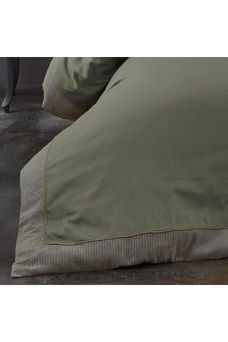 Nazik Saten Nevresim Takımı Çift Kişilik Amanda Yeşil