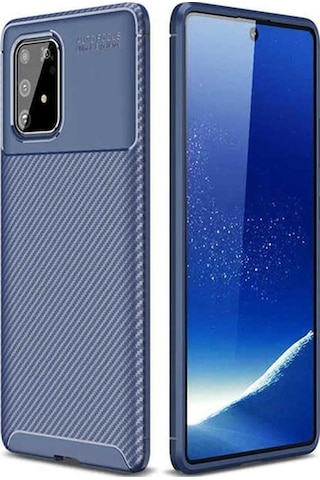 Samsung Uyumlu Galaxy A91 S10 Lite Kılıf Zore Negro Silikon Kapak Lacivert