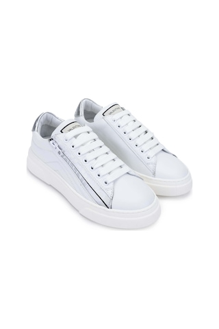 Mario Valentino Kadın Hakiki Deri Beyaz/gümüş Sneakers & Spor Ayakkabı 1040 91s3902 Bn Ayk Y24 Whıte/sılver Beyaz - Gümüş