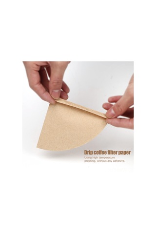 Maiyame 80 Adet Konik Tek Kullanımlık Kahve Filtresi, Dökme Kahve Yapımı İçin Pratik Ev Ve Ofis Aksesuarı V02 Modeli, 14 Kişilik Bej
