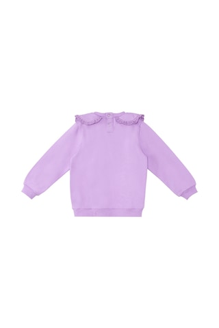 Denokids Zebra Kız Bebek Sweatshirt - Lila