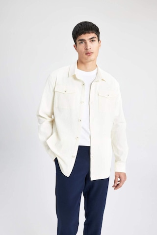 DeFacto Regular Fit Polo Yaka Gofre Dokulu Gömlek Ceket B6682AX24SPWT32