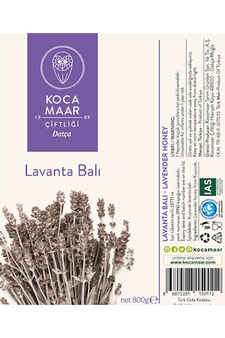 Kocamaar Lavanta Krem Balı 800 G