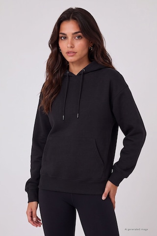 TOMMYLIFE Standart Kapüşonlu 3lü Paket Siyah-ekru-soft Vişne Kadın Sweatshirt - 97321 Siyah - Ekru