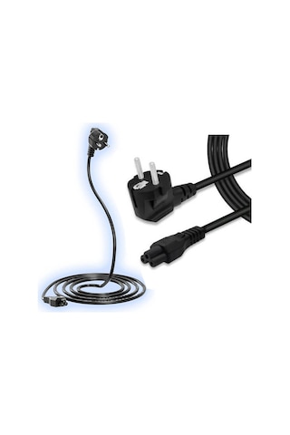 C5 Yonca Power Kablosu Notebook Laptop Adaptör Güç Kablosu - 3 mt