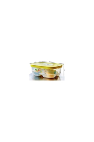 Tupperware Sera Serisi Kısa Gövdeli Kap 800 Ml Beyaz Sarı