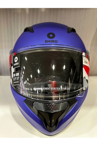 Shiro SH-508 Çene Açılır Kapalı Kask Mat Mavi