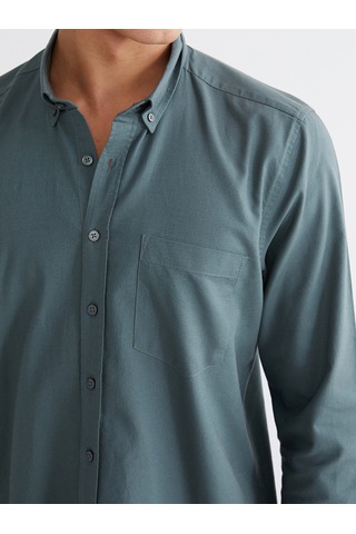Lcwaıkıkı Classic Yeşil Regular Fit Oxford Erkek Gömlek