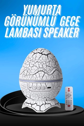 Mey İthalat Gece Lambası Yumurta Işık Speaker Yeni Nesil Dinozor Yumurtası Görünümlü Çok Renkli 52141876