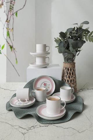 Keramika Rose Line Nordic Kahve Takımı 12 Parça 6 Kişilik 22910